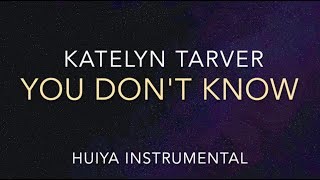 Instrumentalkaraoke Katelyn Tarver  You dont Know Lyrics [upl. by Eluk567]