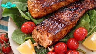 10minute HONEY GLAZED SALMON [upl. by Ravi]