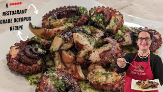 Grilled Octopus with Lemon and Herb Marinade [upl. by Erastatus]