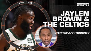 Stephen A names Jaylen Brown the NBAs best 2nd option amp talks Celtics ☘️  First Take YT Exclusive [upl. by Ilehs]