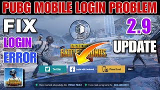 Pubg Mobile Login Problem  Pubg Mobile 29 Update Login Problem  Pubg Mobile Fb Login Problem Fix [upl. by Amal]