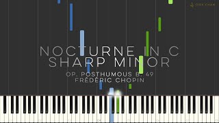 Chopin Nocturne in C Sharp Minor Tutorial Synthesia No20 Op Posthumous Piano B 49 – Dirk Chan [upl. by Ahsyle]