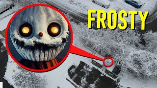 DRONE CATCHES FROSTY THE SNOWMAN AT ABANDONED FACILITYI WE BURNED HIM [upl. by Nami203]