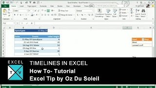 How to Build a Timeline in Excel  Excel Tips [upl. by Hayman]