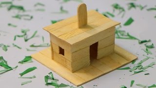 How to Make Popsicle Stick Dog House  Wooden Dog House at Home [upl. by Formica]