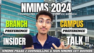 NMIMS Mumbai  Campus amp Branch Preference  Phase 2 Counselling  Non CET Rounds  MHT CET 2024 [upl. by Erait165]