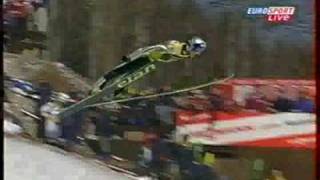 Adam Małysz  225m  Planica 2003  Trial Round  Old Personal best very emotional commentary [upl. by Hyacinthie]