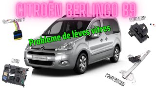 TUTO DIAG LEVE VITRE CITROEN Berlingo b9 probleme mecanique diagnostic peugeot citroen viral [upl. by Deny]