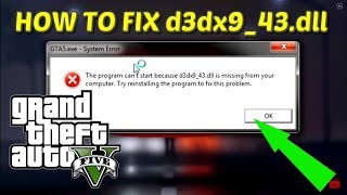 HOW TO FIX d3dx943dll MISSING FROM YOUR COMPUTER RUN ERROR [upl. by Leeke949]