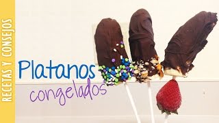 Platanos Congelados Cubiertos con Chocolate Los290ss [upl. by Naesad752]