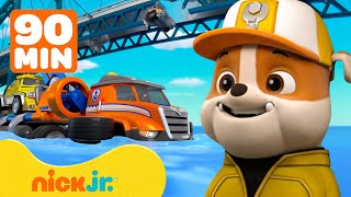 Big Truck Pup Rubble Rescues Adventure Bay w Zuma amp Skye  90 Minute Compilation  Rubble amp Crew [upl. by Lielos965]