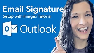 How to Make an Email Signature in Outlook with Image and Logo  Advanced Tutorial [upl. by Ovid]