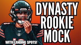 2024 Dynasty Rookie Mock Draft w Landing Spots [upl. by Neelyaj]