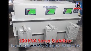 100 KVA Servo Stabilizer  Servo Voltage Stabilizer  Power Controller  Heavy Duty Stabilizer [upl. by Ynohtna]