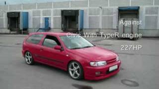 Nissan Almera GTI Vs Civic Type R [upl. by Tay193]