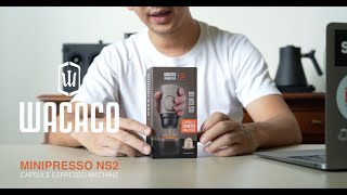 รีวิว Wacaco Minipresso NS2 –เครื่องทำกาแฟแคปซูลไซส์แค่ฝ่ามือ ทำง่าย พกไปเที่ยวได้ทุกที่ [upl. by Etrem789]