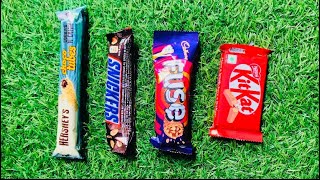 Hershey’s choco tubes vs Snickers vs Cadbury Fuse vs Nestle KitKat ASMR🍫 [upl. by Christianson55]