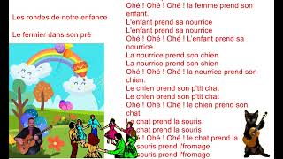 le fermier dans son pré Animation Comptine ronde [upl. by Oralie]