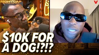 Chad Johnson loses it over how much Shannon Sharpe spent on his dog  Nightcap [upl. by Oirtemed]