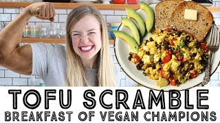 How To Make Tofu Scramble  Vegan Breakfast Recipe Easy [upl. by Barina]