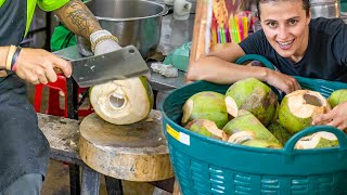 COCO HOME Bangkok amazing coconut cutting skills and the best coconut ICE CREAM [upl. by Otiv981]