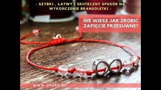 Zapięcie przesuwne techniką makramy ja je zrobić [upl. by Beekman337]