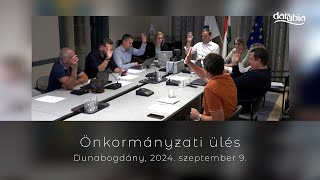 Önkormányzati ülés Dunabogdányban  2024 szeptember 9 [upl. by Nicholson]