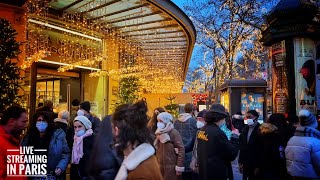 Christmas Streets Atmosphere Live Streaming in Paris 23122021 [upl. by Reinhart]