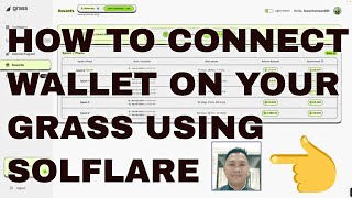 how to connect wallet on your GRASS using SOLFLARE [upl. by Rattan]