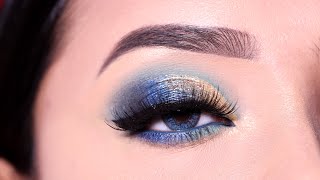 Colourful Party eyeshadow Look  Cut Crease Eye Makeup  Shilpa [upl. by Aelsel]