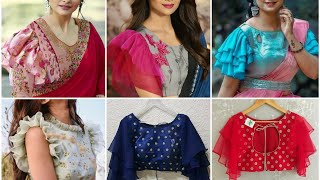 Most Beautiful😍 Ruffle Sleeves Blouse Designs 2020  Lastest Ruffle Blouse Designs  Heroine😍 Style [upl. by Rehtse754]