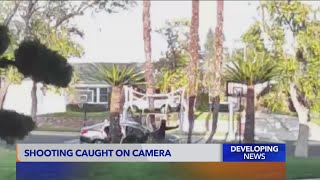 Northridge shooting caught on homeowners camera [upl. by Miran812]