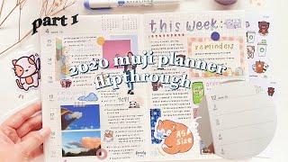 2020 muji planner flip through  part 1 jan to june 💫📔 [upl. by Alvita588]