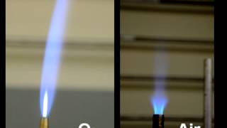 Premixed Flame with Oxygen vs Air [upl. by Lunetta]