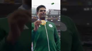 Pakistan’s Arshad Nadeem receives gold medal at Paris Olympics [upl. by Kurland491]