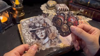 ASMR  스팀펑크 이렇게 하는거 맞아요  for sleep🌙  vintage scrapbooking papertherapy relaxing sounds [upl. by Monro]