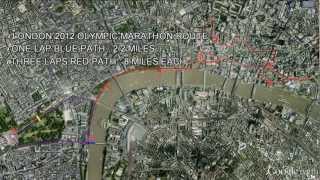 LONDON 2012 OLYMPIC MARATHON COURSE [upl. by Katey]