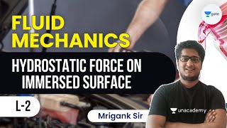 L 2  Hydrostatic Force on Immersed Surface  Fluid Mechanics GATE2022  Mrigank Sir [upl. by Erreit]