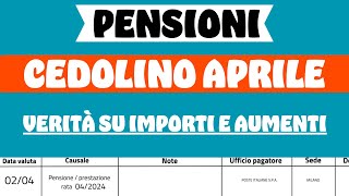 LA VERITA NASCOSTA SUI NETTI DELLE PENSIONI DI APRILE 2024 [upl. by Birkner]