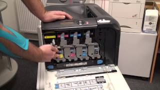 Magicolor 4650EN Konica Minolta Color Laser Printer review [upl. by Agrippina]