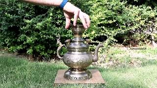 Как пользоваться Самоваром чайником  на дровах How to use woodburning samovar [upl. by Anderson]