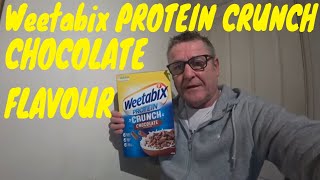 Weetabix PROTEIN CRUNCH chocolate flavour food taste test review [upl. by Oznarol198]