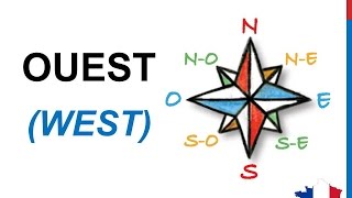 French Lesson 59  EST OUEST NORD SUD Cardinal Directions  Les points cardinaux Rose des vents [upl. by Eniladam]