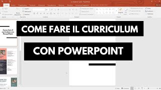 Come fare un curriculum moderno con PowerPoint  2020 [upl. by Ecnaiva]