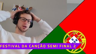 PORTUGAL Festival da Canção song REACTION Semi Final 2 [upl. by Holloway662]