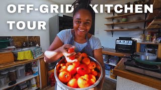 Kitchen tour Preserving homegrown vegetables  Milex XL canner  Offgrid living [upl. by Ahcirt]