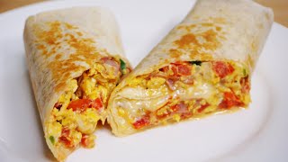 DESAYUNO SENCILLO PERO BIEN SABROSO Burrito 🌯 [upl. by Nosila]