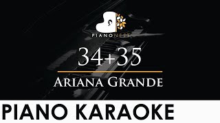 Ariana Grande  3435  Piano Karaoke Instrumental Cover with Lyrics [upl. by Hobie]