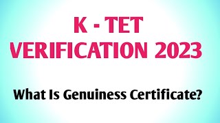 Ktet verification 2023 Genuineness certificate for outside Kerala university [upl. by Aksehcnarf]