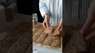 Delicious glutenfree sourdough seed crackers or Norwegian Crispbread Knekkebrød 🤎 [upl. by Cohligan]